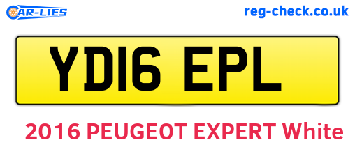 YD16EPL are the vehicle registration plates.