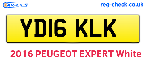 YD16KLK are the vehicle registration plates.