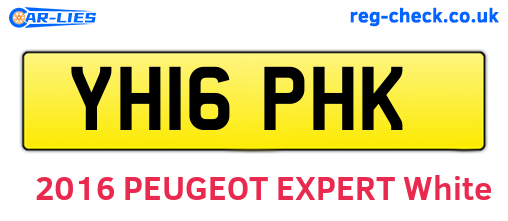 YH16PHK are the vehicle registration plates.