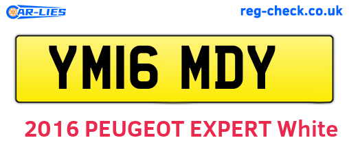 YM16MDY are the vehicle registration plates.
