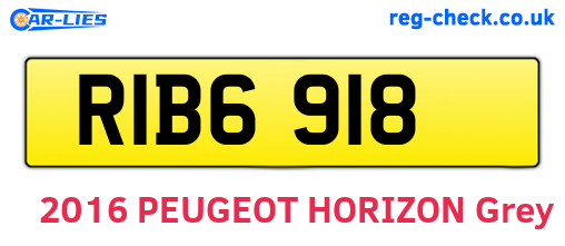 RIB6918 are the vehicle registration plates.