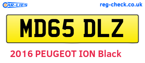 MD65DLZ are the vehicle registration plates.