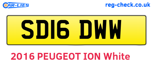 SD16DWW are the vehicle registration plates.
