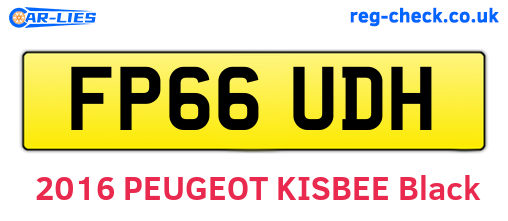 FP66UDH are the vehicle registration plates.