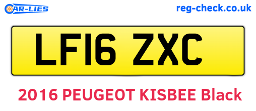 LF16ZXC are the vehicle registration plates.