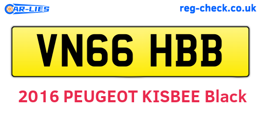 VN66HBB are the vehicle registration plates.