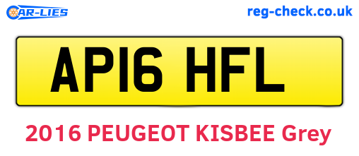 AP16HFL are the vehicle registration plates.