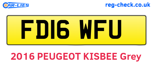 FD16WFU are the vehicle registration plates.