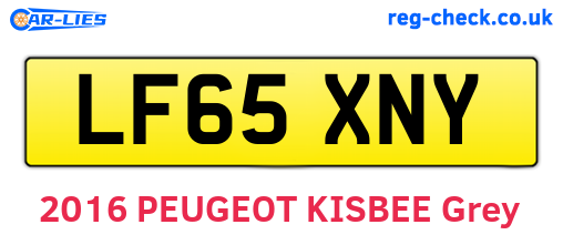LF65XNY are the vehicle registration plates.
