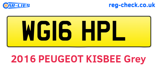 WG16HPL are the vehicle registration plates.