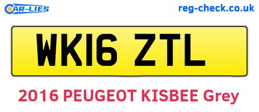 WK16ZTL are the vehicle registration plates.