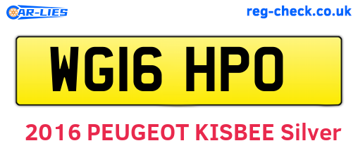 WG16HPO are the vehicle registration plates.
