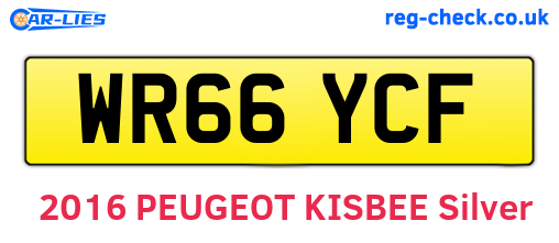 WR66YCF are the vehicle registration plates.