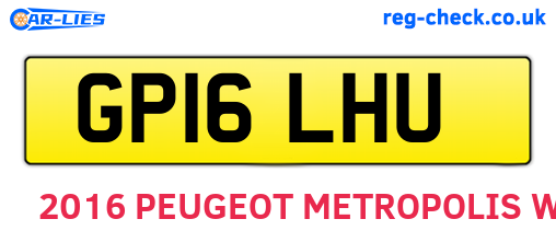 GP16LHU are the vehicle registration plates.