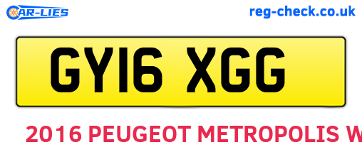 GY16XGG are the vehicle registration plates.