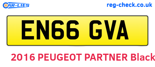 EN66GVA are the vehicle registration plates.