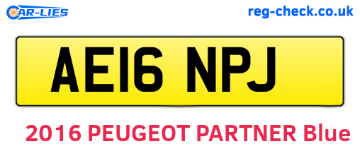AE16NPJ are the vehicle registration plates.