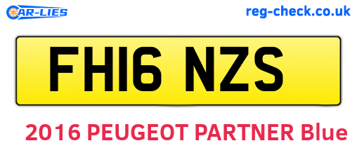 FH16NZS are the vehicle registration plates.