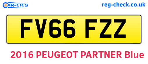 FV66FZZ are the vehicle registration plates.