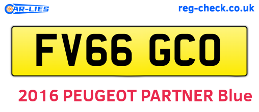 FV66GCO are the vehicle registration plates.