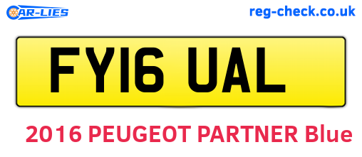 FY16UAL are the vehicle registration plates.