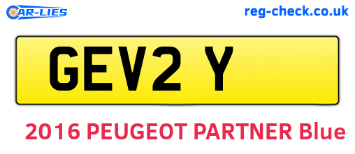 GEV2Y are the vehicle registration plates.