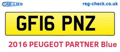 GF16PNZ are the vehicle registration plates.