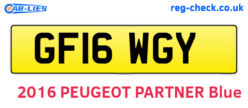GF16WGY are the vehicle registration plates.