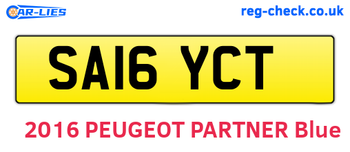 SA16YCT are the vehicle registration plates.
