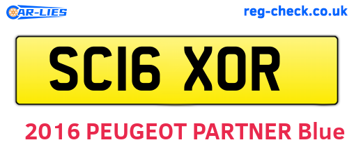 SC16XOR are the vehicle registration plates.