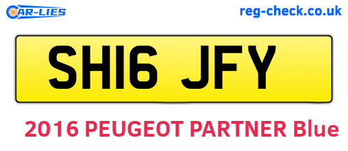 SH16JFY are the vehicle registration plates.