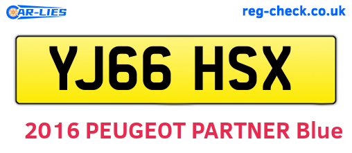 YJ66HSX are the vehicle registration plates.