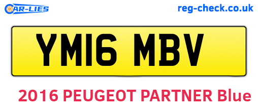 YM16MBV are the vehicle registration plates.