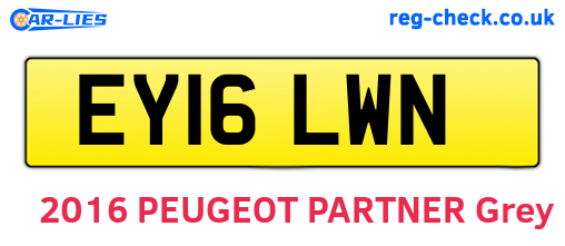EY16LWN are the vehicle registration plates.