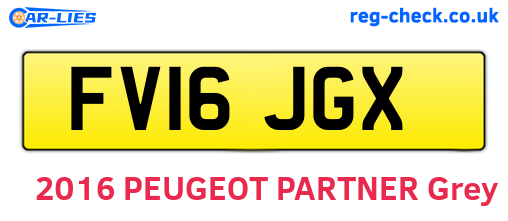 FV16JGX are the vehicle registration plates.