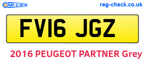 FV16JGZ are the vehicle registration plates.