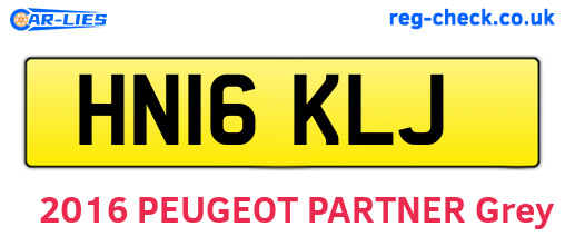 HN16KLJ are the vehicle registration plates.