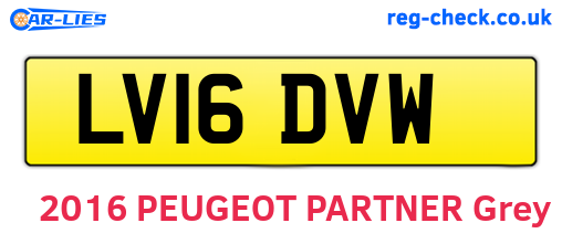 LV16DVW are the vehicle registration plates.