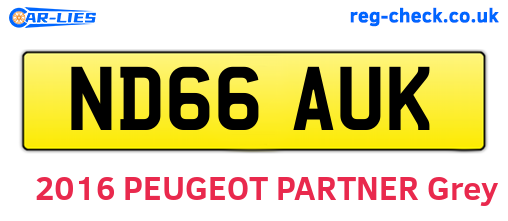 ND66AUK are the vehicle registration plates.