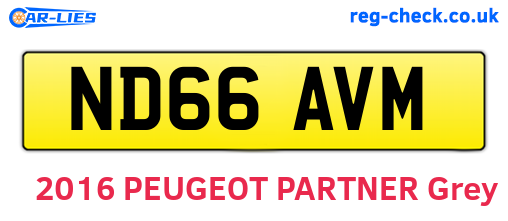 ND66AVM are the vehicle registration plates.
