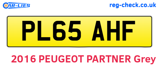 PL65AHF are the vehicle registration plates.