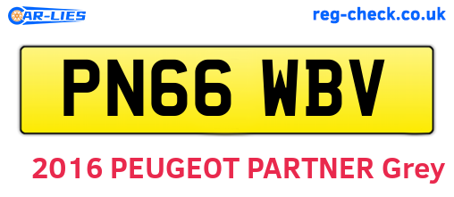 PN66WBV are the vehicle registration plates.