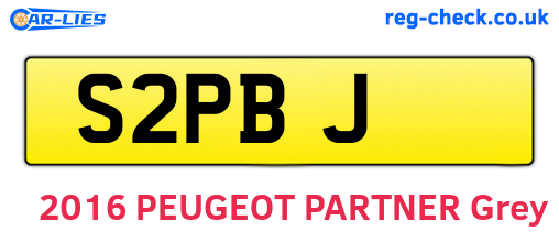 S2PBJ are the vehicle registration plates.