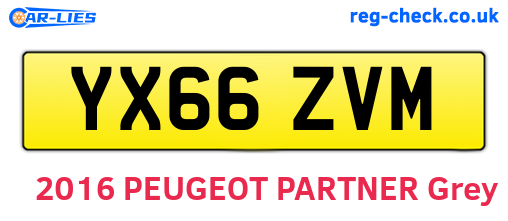 YX66ZVM are the vehicle registration plates.