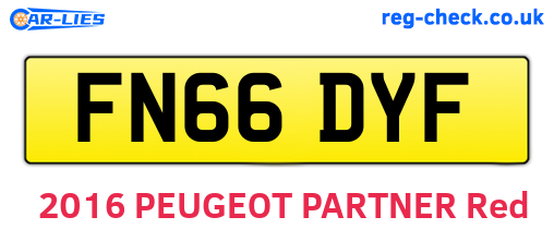 FN66DYF are the vehicle registration plates.
