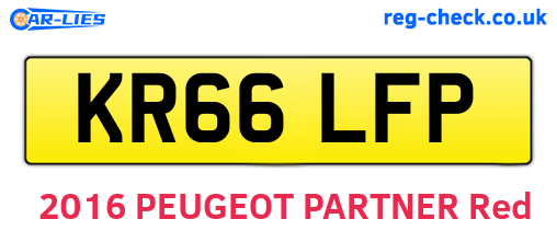 KR66LFP are the vehicle registration plates.