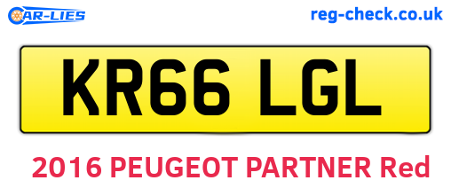 KR66LGL are the vehicle registration plates.