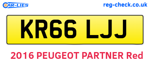 KR66LJJ are the vehicle registration plates.