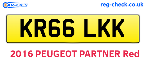 KR66LKK are the vehicle registration plates.