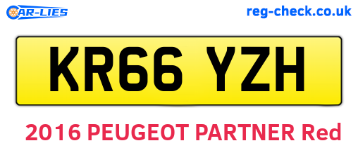 KR66YZH are the vehicle registration plates.